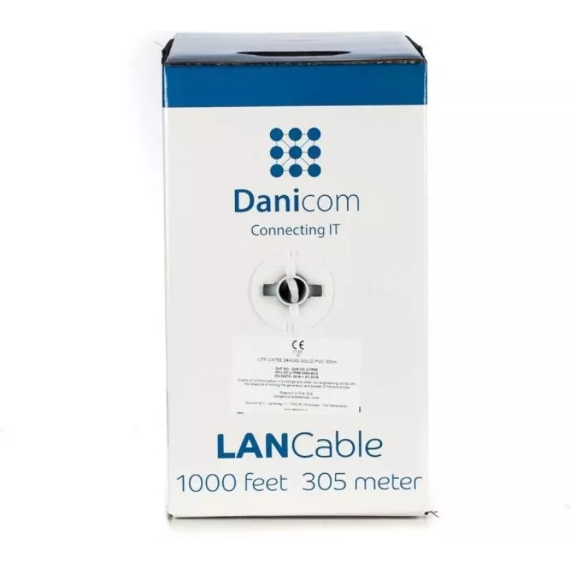 DSIT DANICOM CAT5E UTP 305m massieve ader LSZH (Eca) kabel DC-UTP5E-305S-ECA