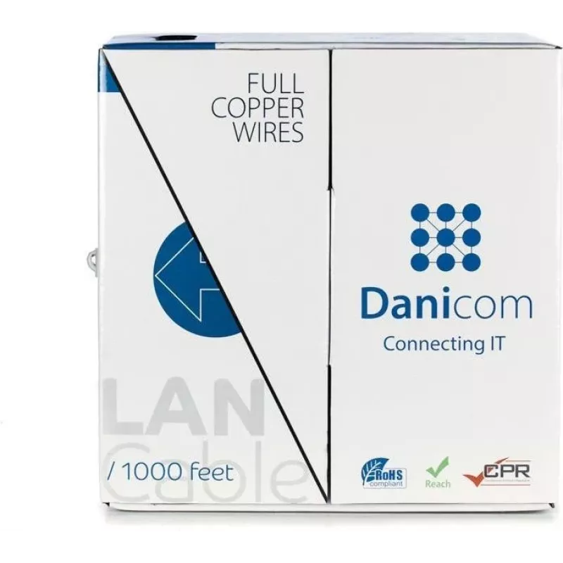 DSIT DANICOM CAT5E UTP 305m massieve ader LSZH (Eca) kabel DC-UTP5E-305S-ECA