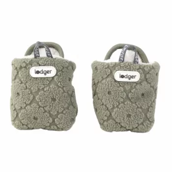 Lodger Slipper Folklore fleece baby-huisschoenen, elm, 12-18 maanden