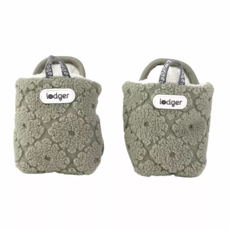 Lodger Slipper Folklore fleece baby-huisschoenen, elm, 12-18 maanden