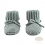 Lodger Slipper Folklore Merino-wollen babyschoenen, zijde, 0-6 maanden