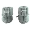 Lodger Slipper Folklore Merino-wollen babyschoenen, zijde, 0-6 maanden