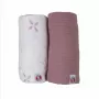 Lodger Swadler Solid Matcha katoenen puckdoek, Powder Rose, 110x110 cm, 2-pack