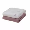 Lodger Swadler Solid Matcha katoenen puckdoek, Powder Rose, 110x110 cm, 2-pack
