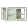 DSIT 6U wandmontage-serverkast met glazen deur, wit, 600x600x368 mm DS6606W-DOUBLE