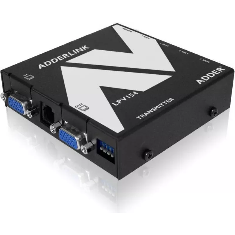 ADDER LPV154T AV extender transmitter – VGA & audio via CATx, 300 m, zwart ALPV154T-IEC