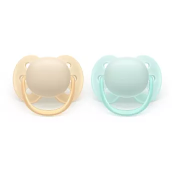 Philips Avent Ultra Soft fopspeen neutraal, 0-6 maanden, 2-pack