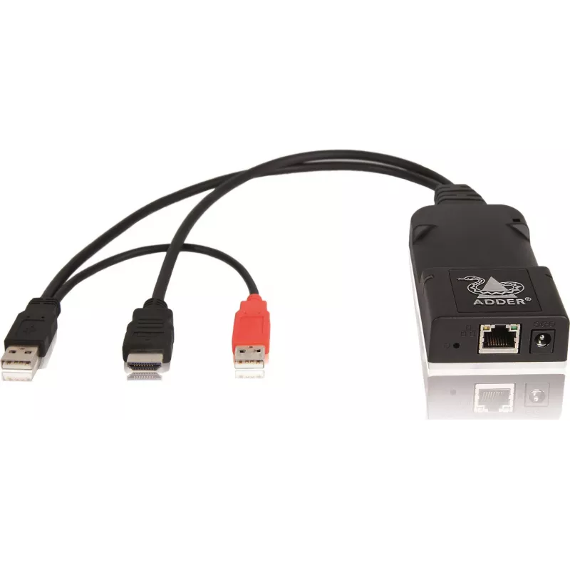 ADDER ALIF101T-HDMI KVM over IP transmitter - HDMI, USB, audio, Cat5e/Cat6/Cat7, 2560x1600@60Hz, zwart aluminium