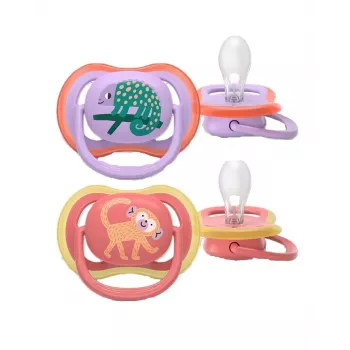 Philips AVENT Ultra Air Deco fopspeen, 18M+, meisjes, 2-pack