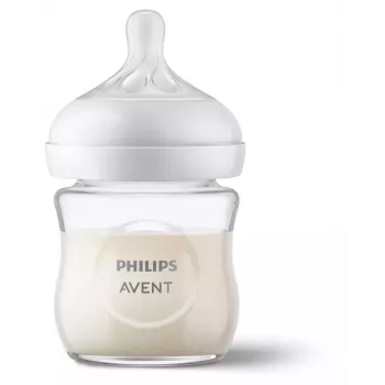 Philips Avent Natural Response glazen babyfles 125 ml met pasgeborenen-speen, 0m+