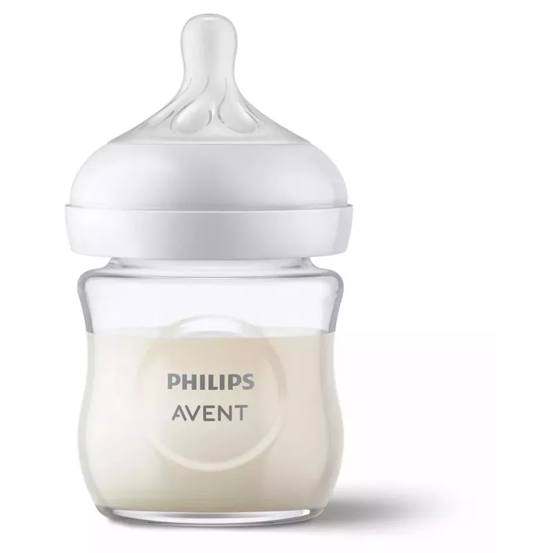 Philips Avent Natural Response glazen babyfles 125 ml met pasgeborenen-speen, 0m+