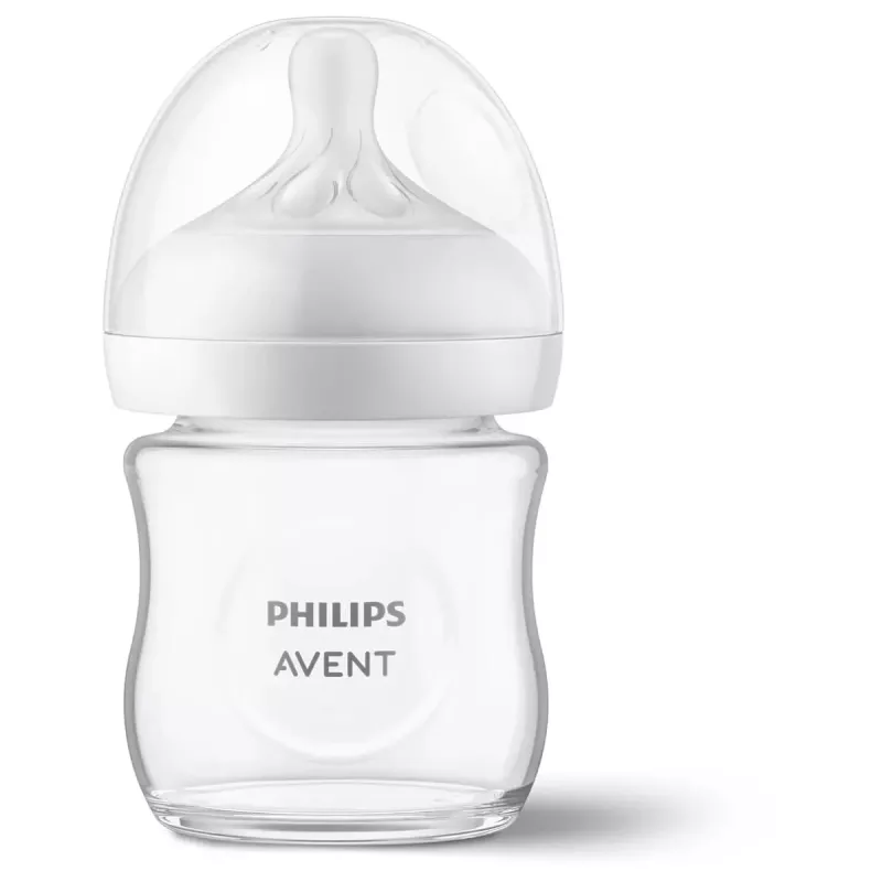 Philips Avent Natural Response glazen babyfles 125 ml met pasgeborenen-speen, 0m+