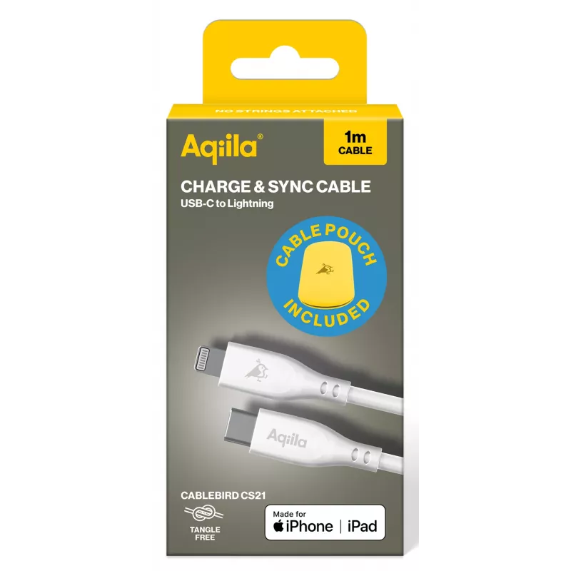 AQIILA 3SI836 USB-C naar Lightning laad- en synchronisatiekabel 1m AQCBPBIC3SI836