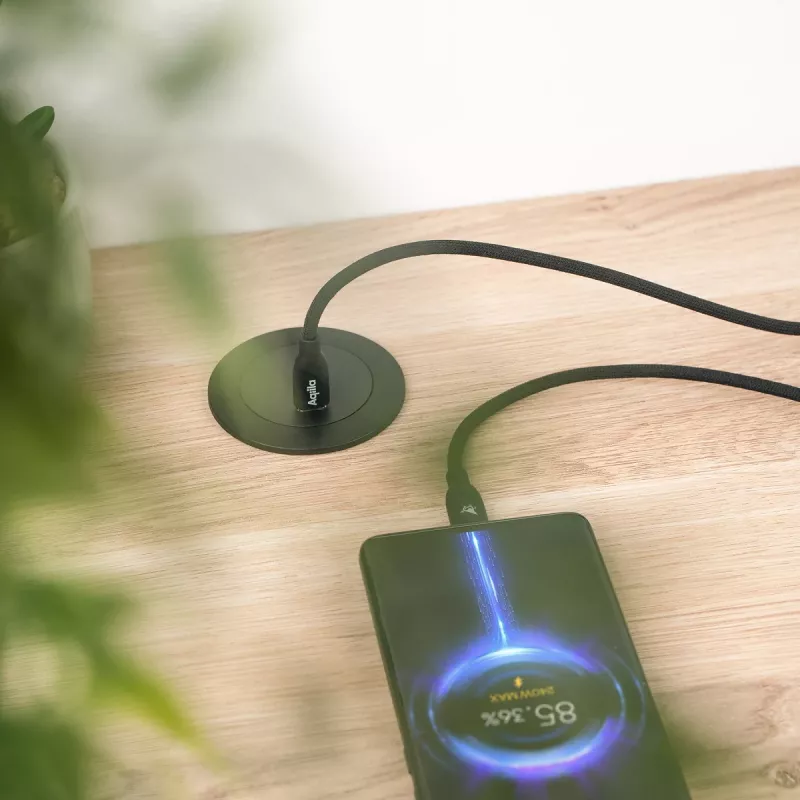 AQIILA USB-C naar USB-C laad- en synchronisatiekabel 3 m zwart AQCBPBICB4BD881
