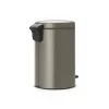 Brabantia NewIcon 12L pedaalemmer, platinum
