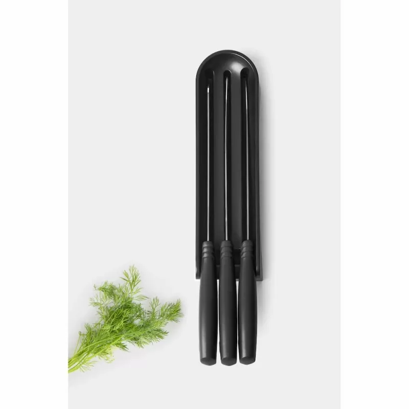 Brabantia Tasty+ messenblokset voor de lade, donkergrijs, 3 messen