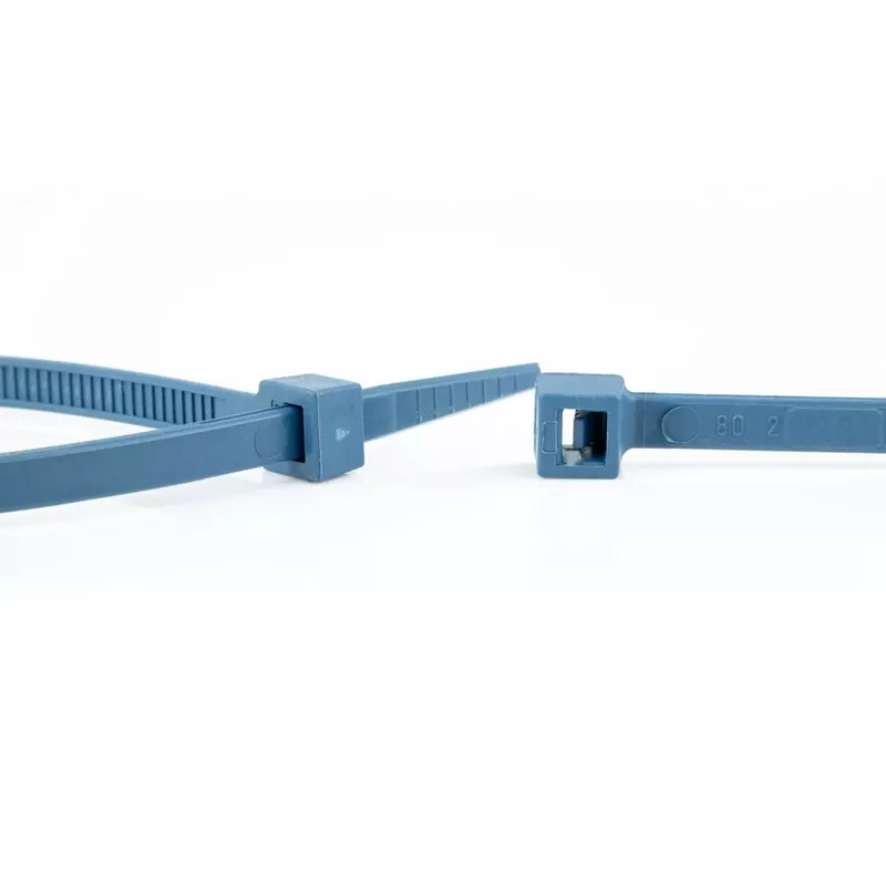 WKK 15032671 metaaldetecteerbare blauwe kabelbinders 100 mm x 2,5 mm, 100-pack
