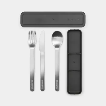 Brabantia Make & Take draagbare bestekset, donkergrijs