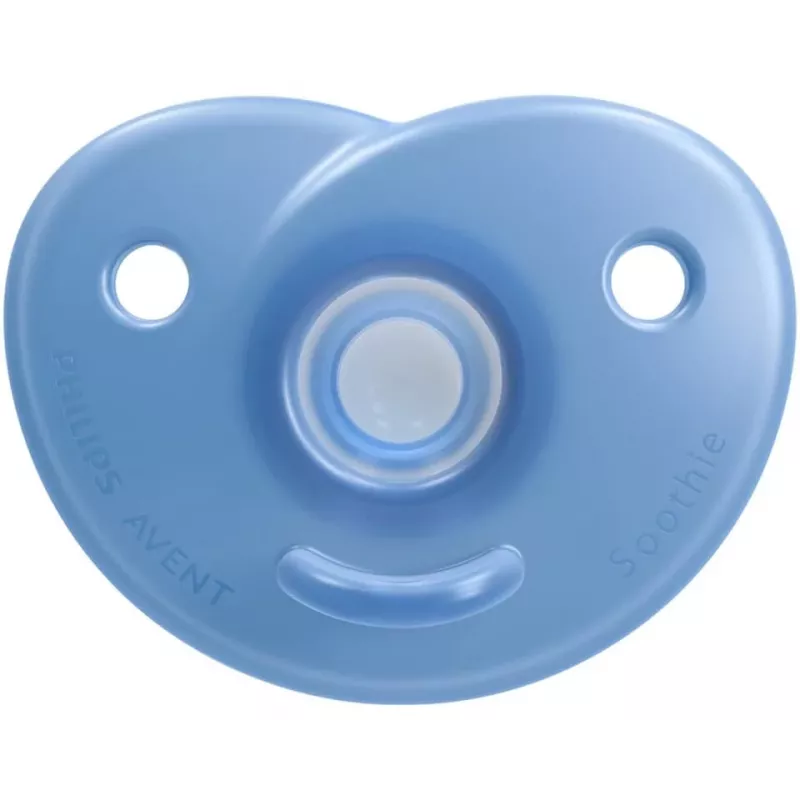 Philips Avent Soothie siliconen fopspeen met siliconen schild, 0-6 maanden, 2-pack