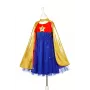 Souza! superheldin kostuumjurk met cape, roze/goud/blauw, 5-7 jaar (116-128 cm)