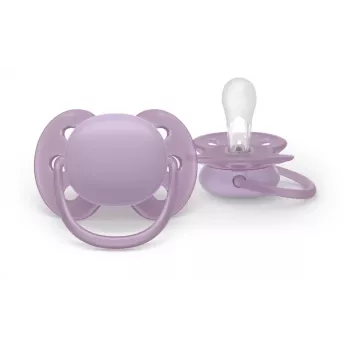 Philips Avent Ultra Soft fopspeen 6-18 maanden, neutraal, 2-pack