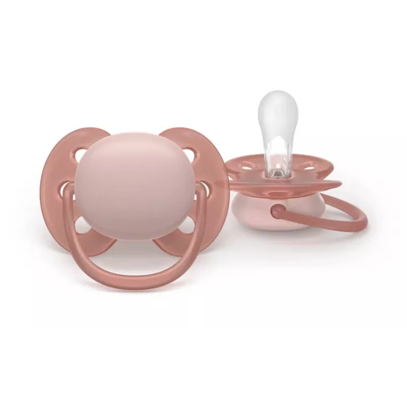Philips Avent Ultra Soft fopspeen 6-18 maanden, neutraal, 2-pack