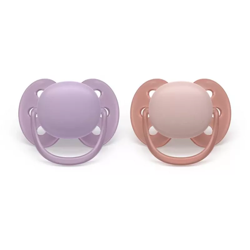 Philips Avent Ultra Soft fopspeen 6-18 maanden, neutraal, 2-pack