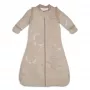 Lodger Hopper Matcha Turtle babyslaapzak met afneembare mouwen, beige, 50/62