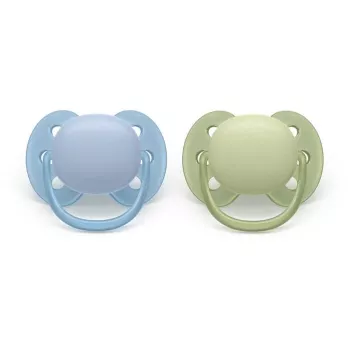 Philips Avent Ultra Soft fopspeen 0-6 maanden, neutraal, 2-pack