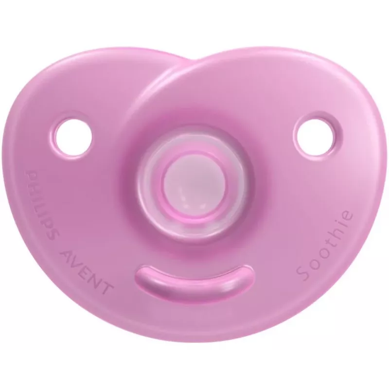 Philips Avent Soothie siliconen fopspeen met siliconen schild, 0-6 maanden, 2-pack