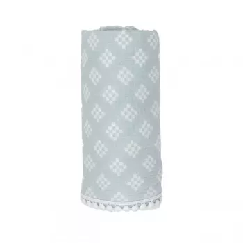 Lodger Swaddle Tribe musselin katoenen puckdoek 120x120 cm Ice Flow