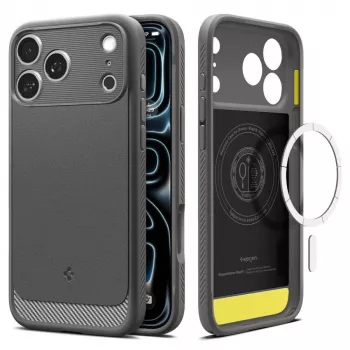 Spigen Rugged Armor Mag MagSafe hoesje voor iPhone 17 Pro / 18 Pro - grijs