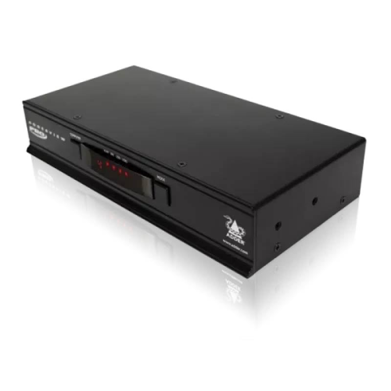 Adder ADDERView 4 PRO DVI KVM/audio/USB-switch - 4 poorten, 1 lokale gebruiker, rack-montage AV4PRO-DVI-IEC