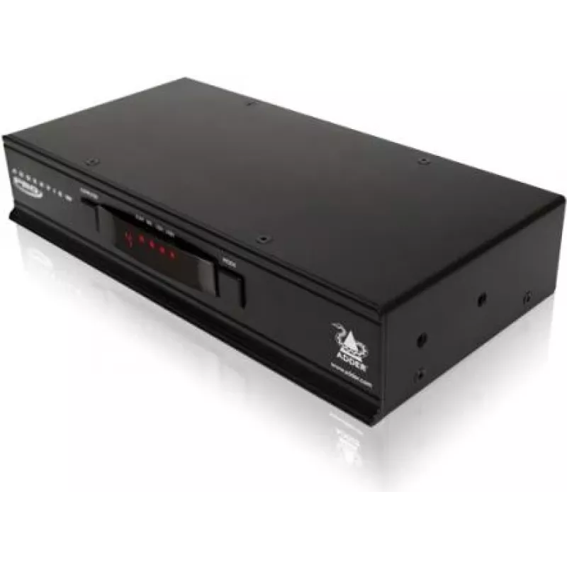 Adder ADDERView 4 PRO DVI KVM/audio/USB-switch - 4 poorten, 1 lokale gebruiker, rack-montage AV4PRO-DVI-IEC