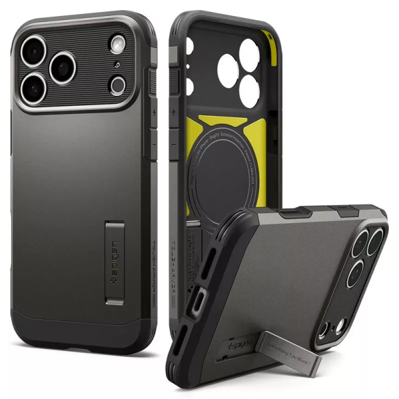 Spigen Tough Armor T MagSafe-hoesje voor iPhone 17 Pro / 18 Pro - Gunmetal