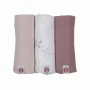 Lodger Swadler Solid Matcha katoenen puckdoek, roze, 70x70 cm, 3 stuks
