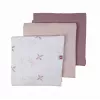 Lodger Swadler Solid Matcha katoenen puckdoek, roze, 70x70 cm, 3 stuks