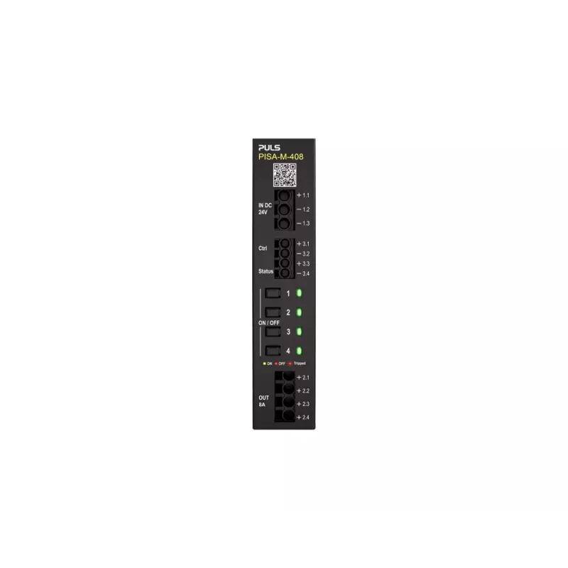 PULS PISA-M-408 selectieve beveiligingsmodule, 4-kanaals, 24VDC, 40A, DIN-rail