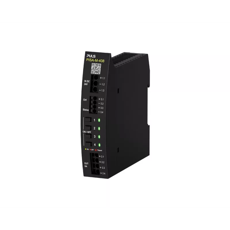 PULS PISA-M-408 selectieve beveiligingsmodule, 4-kanaals, 24VDC, 40A, DIN-rail