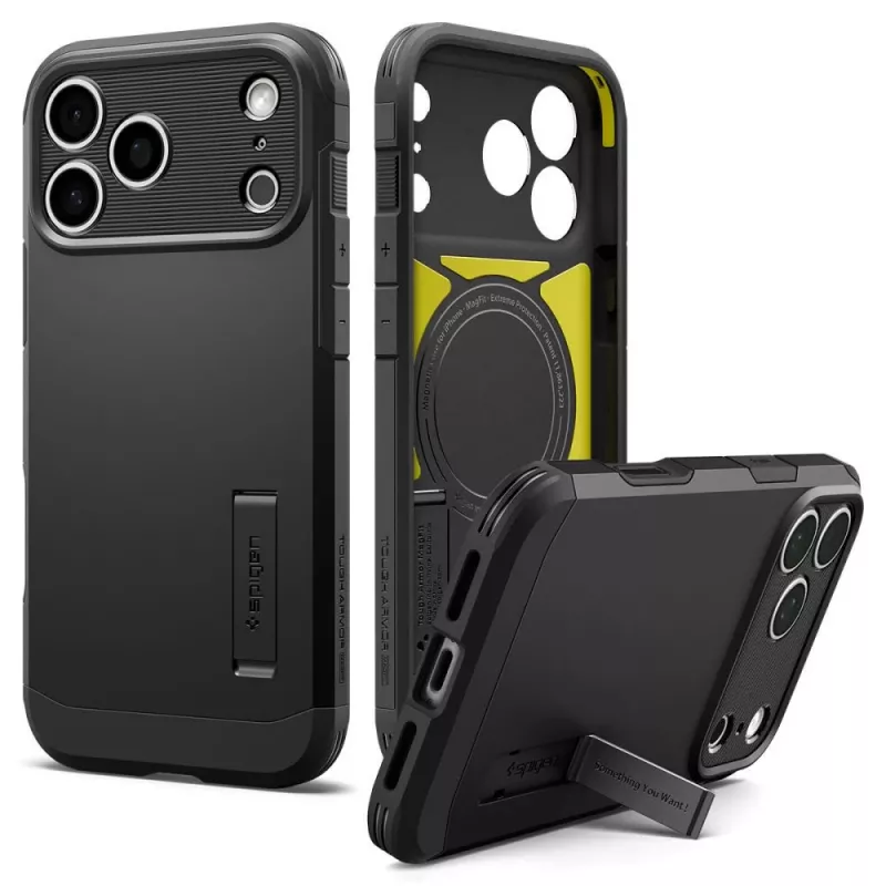 Spigen Tough Armor T MagSafe-hoesje voor iPhone 18 Pro / 17 Pro – zwart
