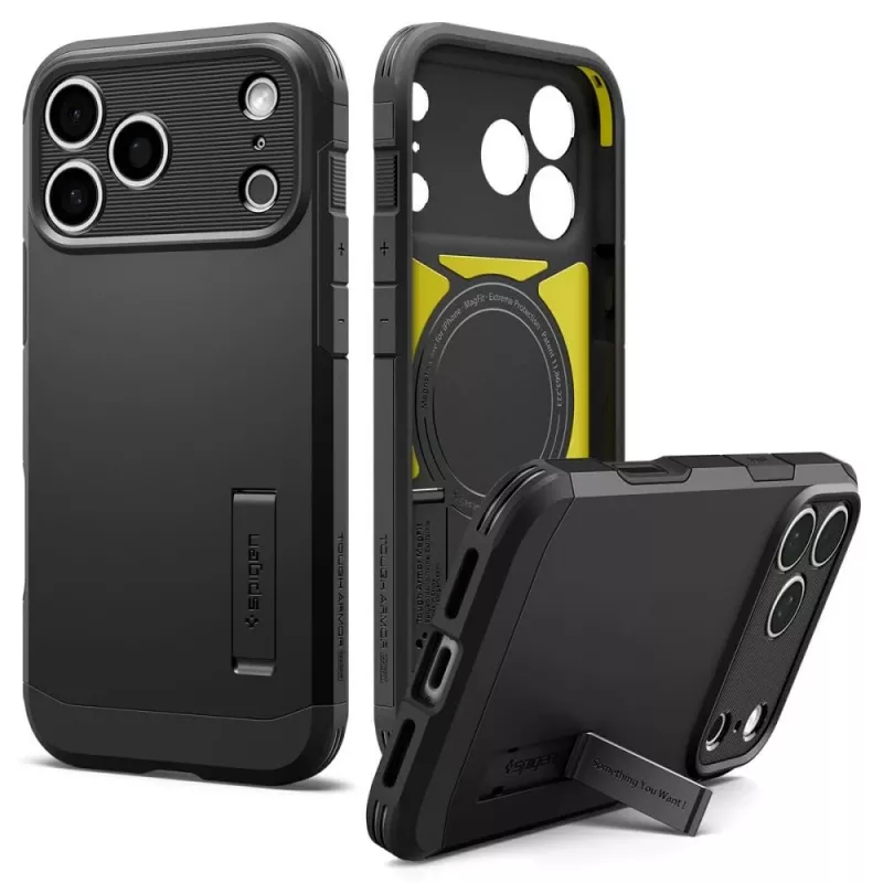 Spigen Tough Armor T MagSafe-hoesje voor iPhone 17 Pro Max / 18 Pro Max – zwart