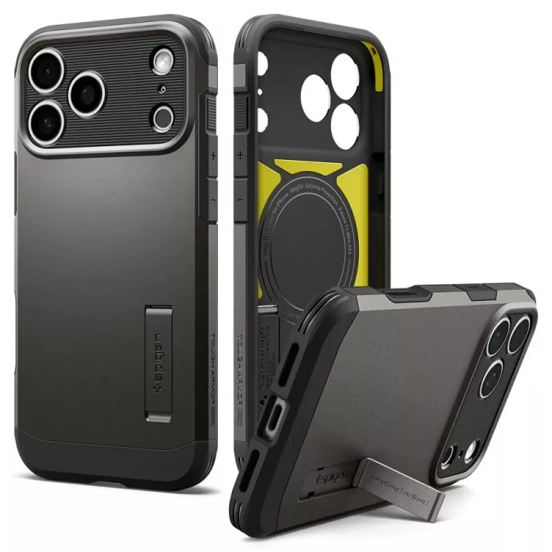 Spigen Tough Armor T MAG MagSafe-hoesje voor iPhone 18 Pro Max / 17 Pro Max - gunmetal