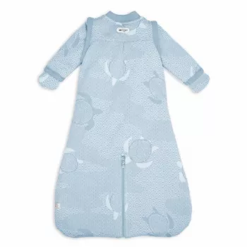 Lodger Hopper Matcha Turtle babyslaapzak met afneembare mouwen, Blue Fogg, 50/62