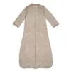 Lodger Hopper Matcha Turtle babyslaapzak met afneembare mouwen, beige, 68-80 cm