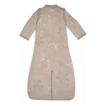 Lodger Hopper Matcha Turtle babyslaapzak met afneembare mouwen, beige, 68-80 cm