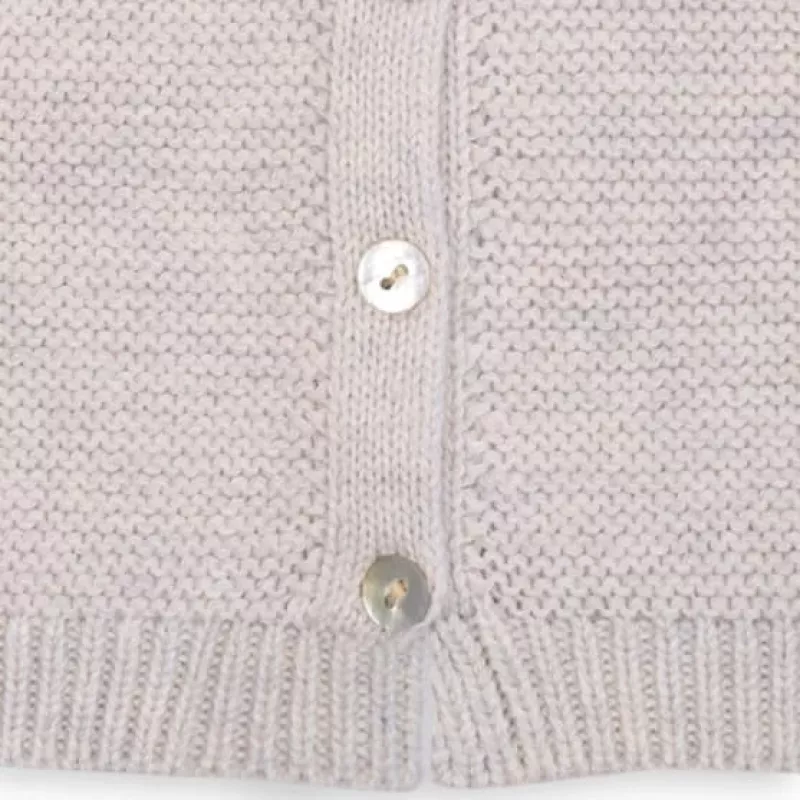 Lodger Topper Strick Merino wol babyjasje, birke, maat 56