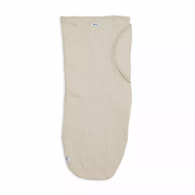 Lodger Bundler Solid gebreide katoenen baby-puckdoek, birke