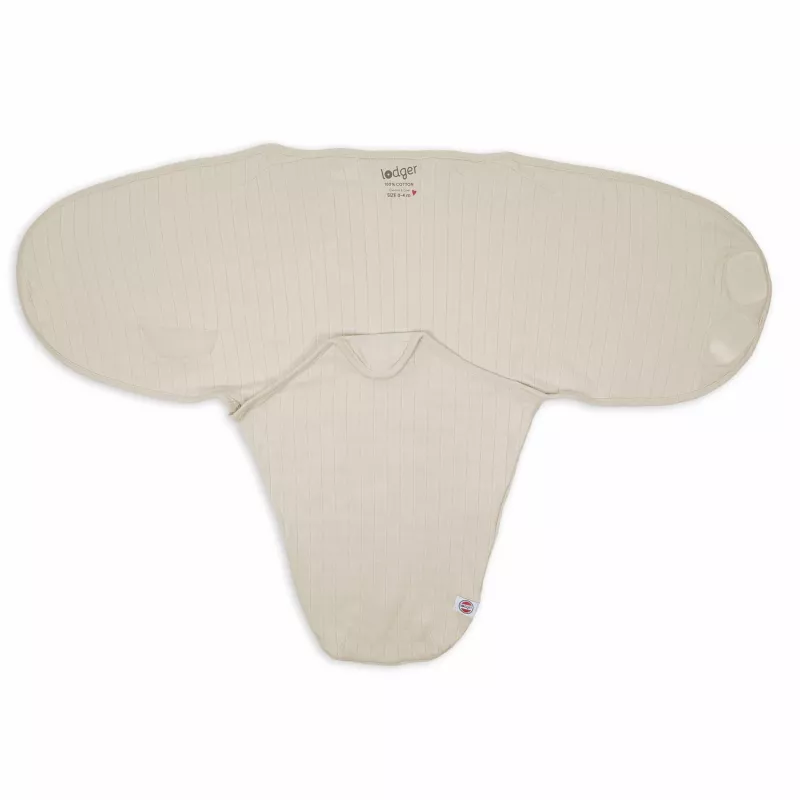 Lodger Bundler Solid gebreide katoenen baby-puckdoek, birke