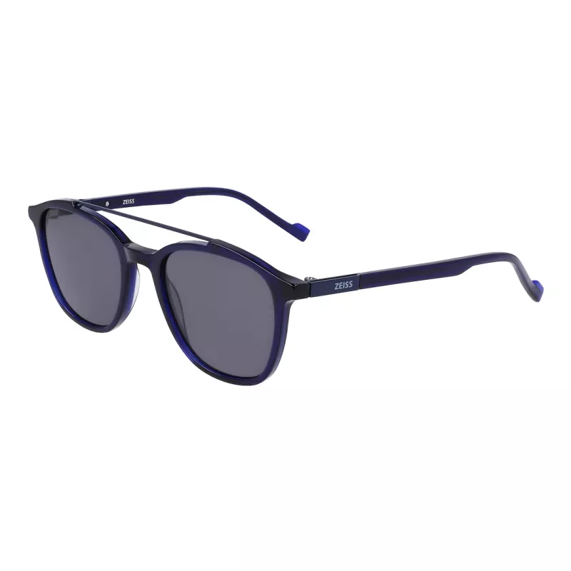 ZEISS heren ZS22518S-415 rechthoekige zonnebril, zwart/grijs, 52-20-145