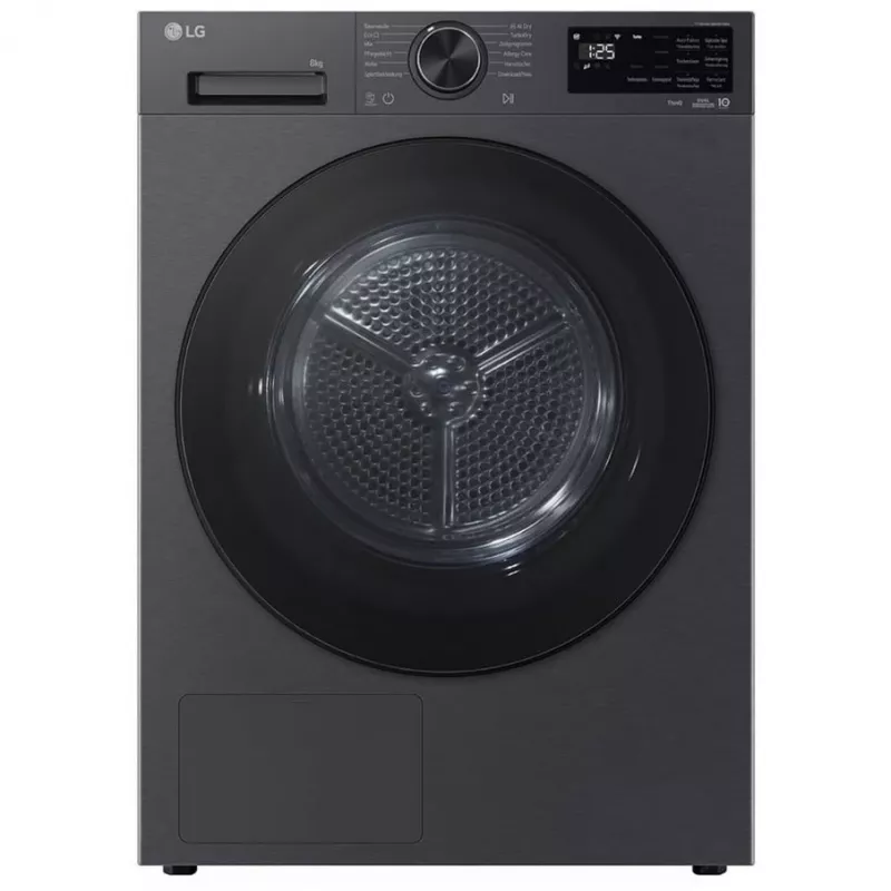 LG RT80X7B 8 kg warmtepompdroger met AI Dry, A+++, LED-touchdisplay, Wi-Fi